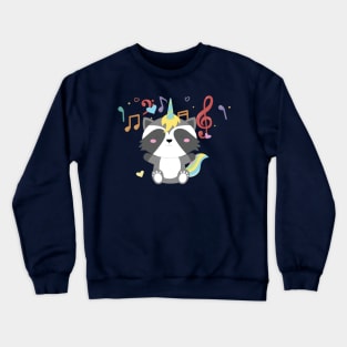 a cat is singing Crewneck Sweatshirt